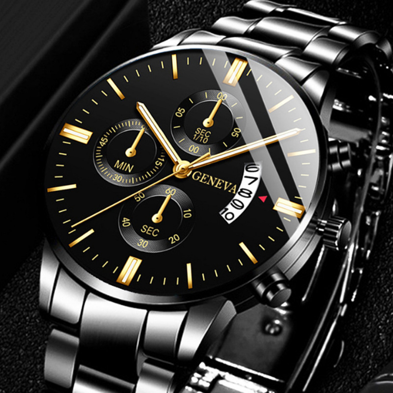 Best Luxury Quartz Watch - Luxury Stainless Steel Men Calendar Quartz