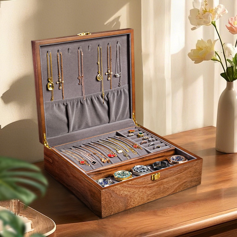 Luxury Watch E Jewellery - Wooden Jewelry Boxes Luxury Necklaces Rings