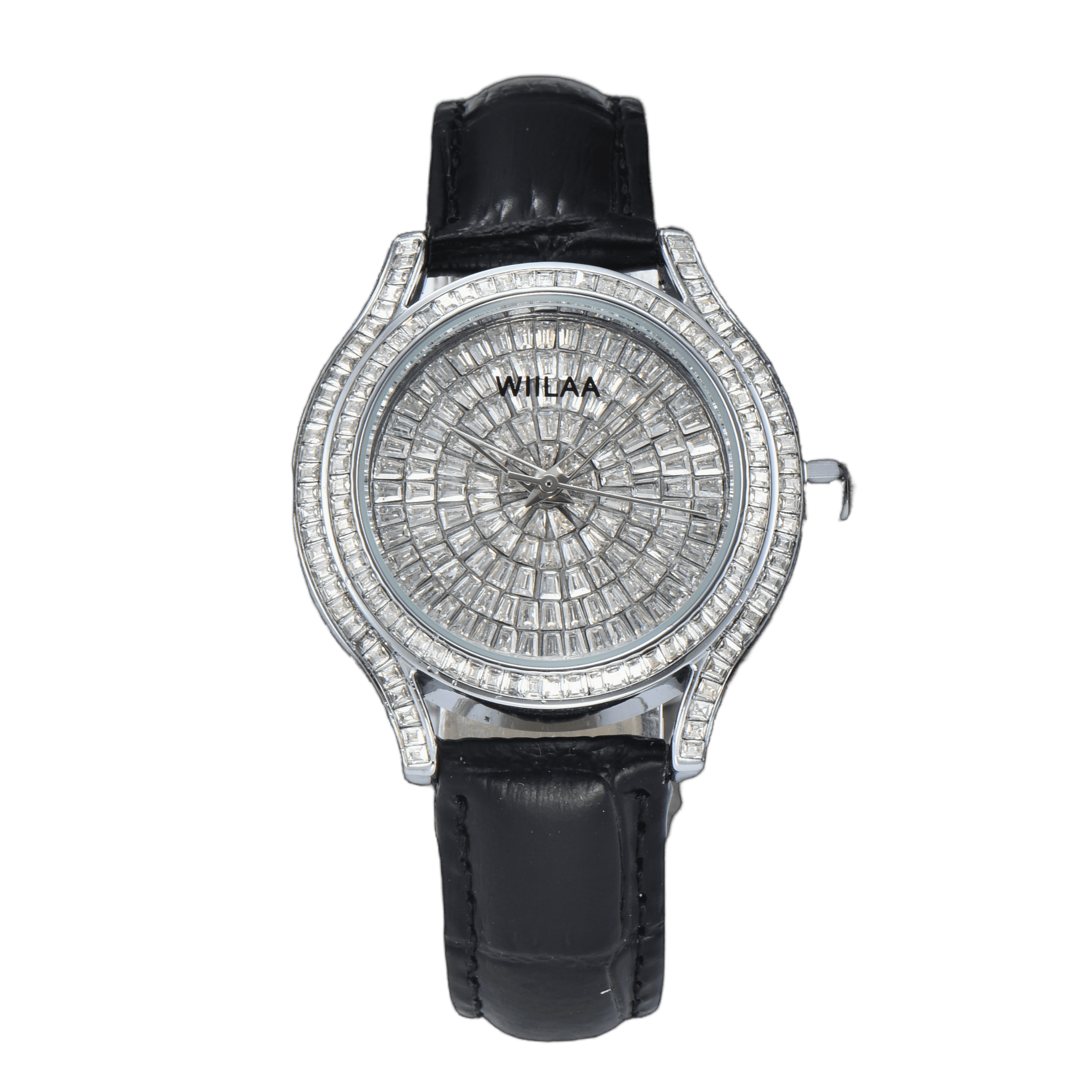 Luxury Watch With Leather Strap - WIILAA Luxury Women's Crystal Quartz Watch