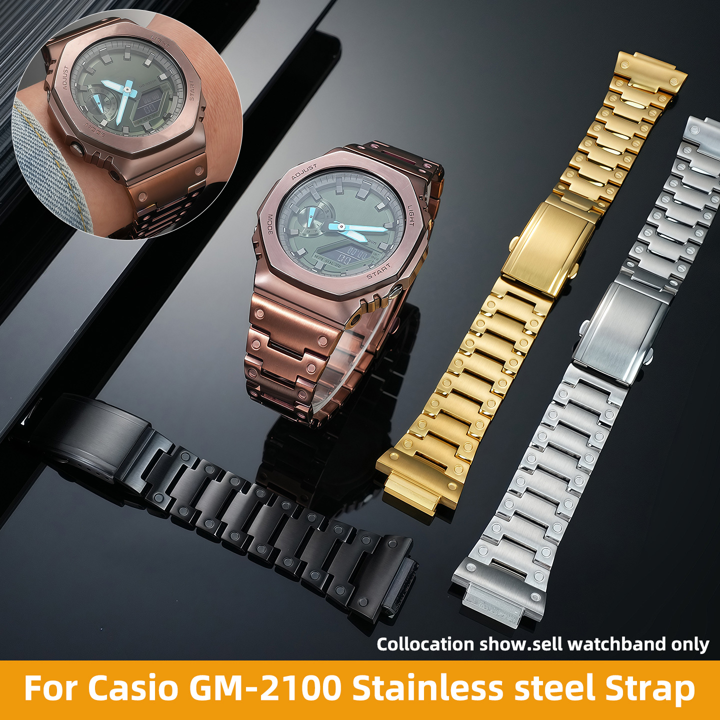 Luxury Watch Casio - Stainless Steel Watchband for casio G-SHOCK