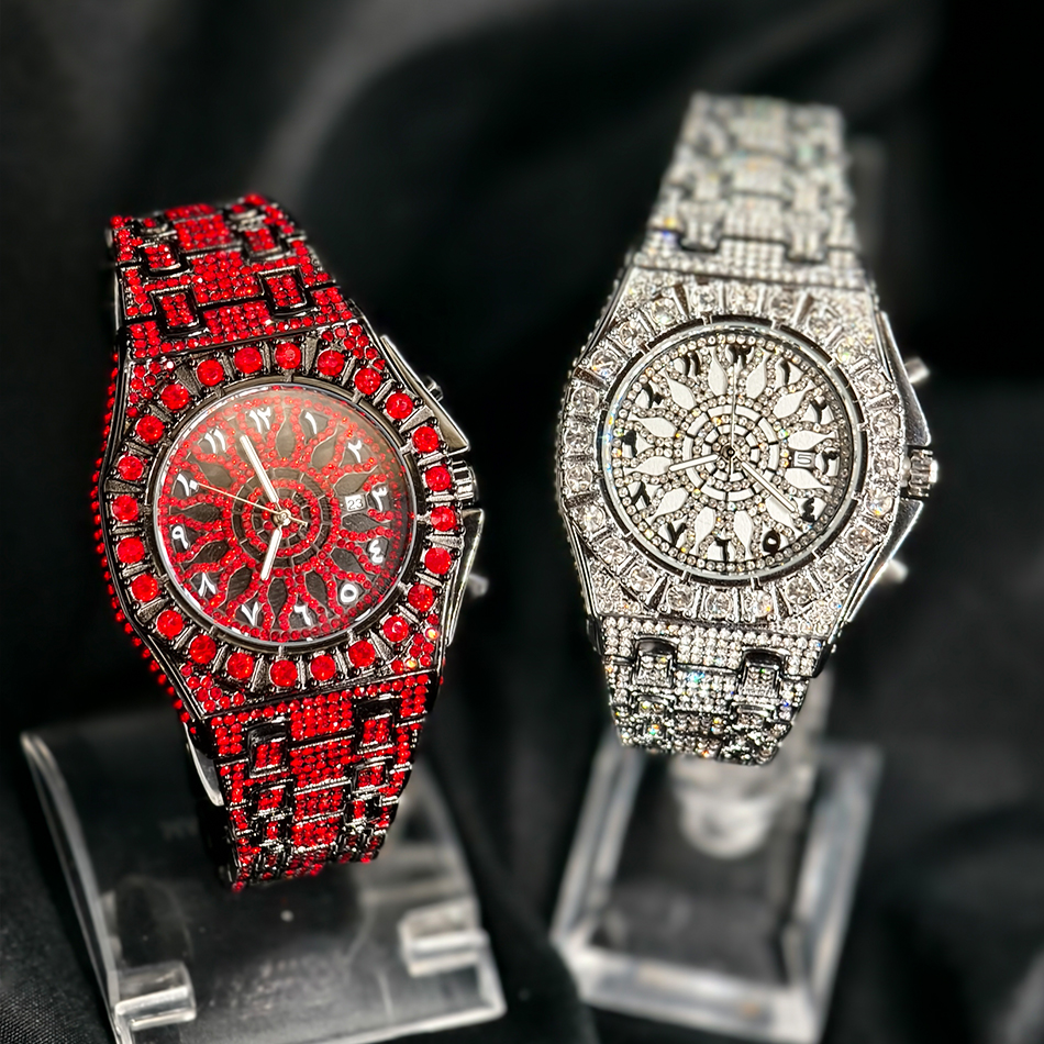 Luxury Watch Low Price - Red Diamond Watch For Men Brand