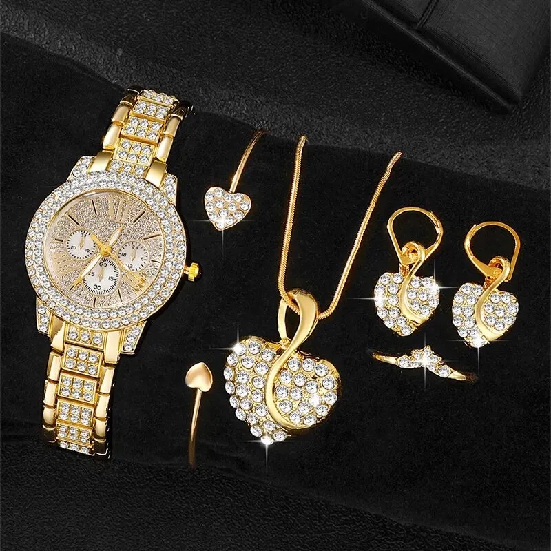 Luxury Watch & Jewellery - Women's Quartz Watch Gold Luxury Women
