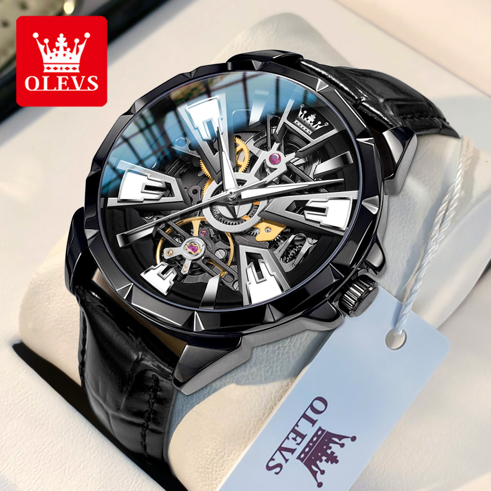 Luxury Watch Hd - OLEVS 7051 Fashion Men's Watch Leather
