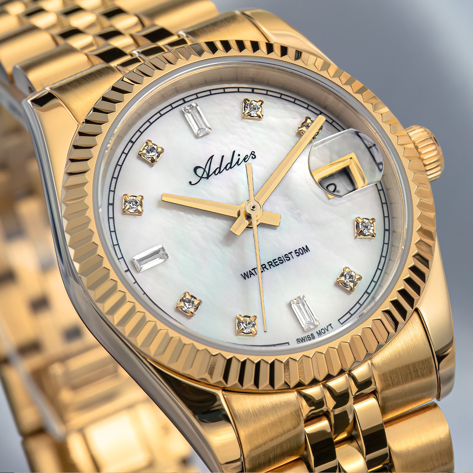 Luxury Watch Display Case - ADDIES Stainless Steel Date Display AW25905