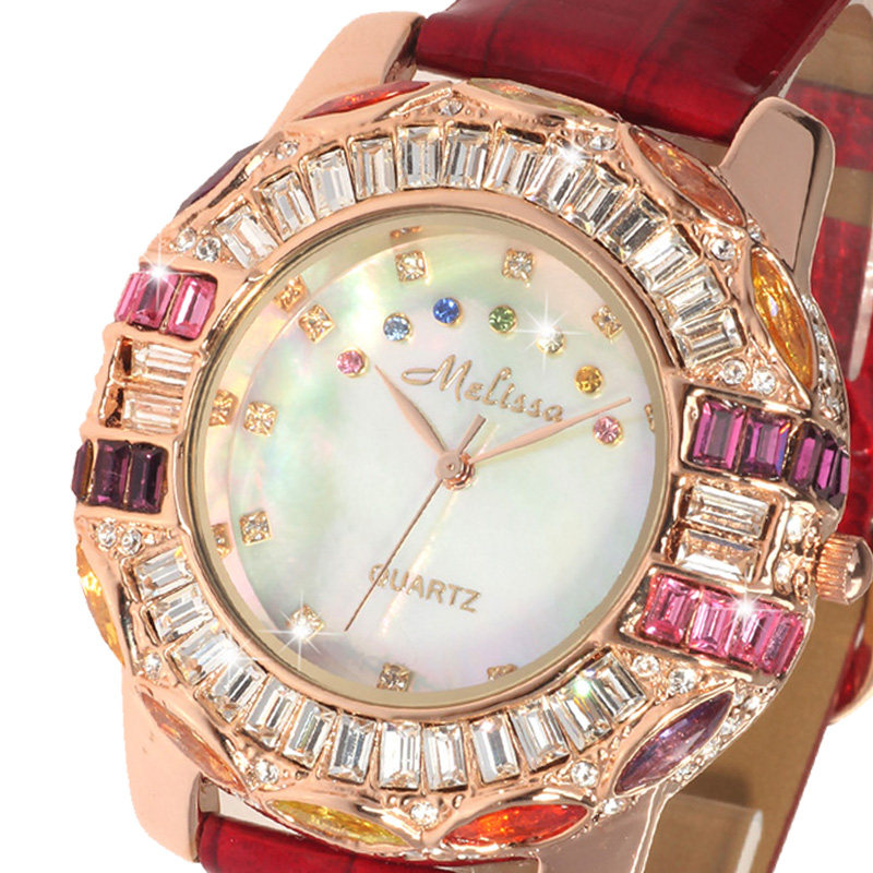 Luxury Watch With Leather Strap - MELISSA Sapphire Women's Watch Luxury Japan
