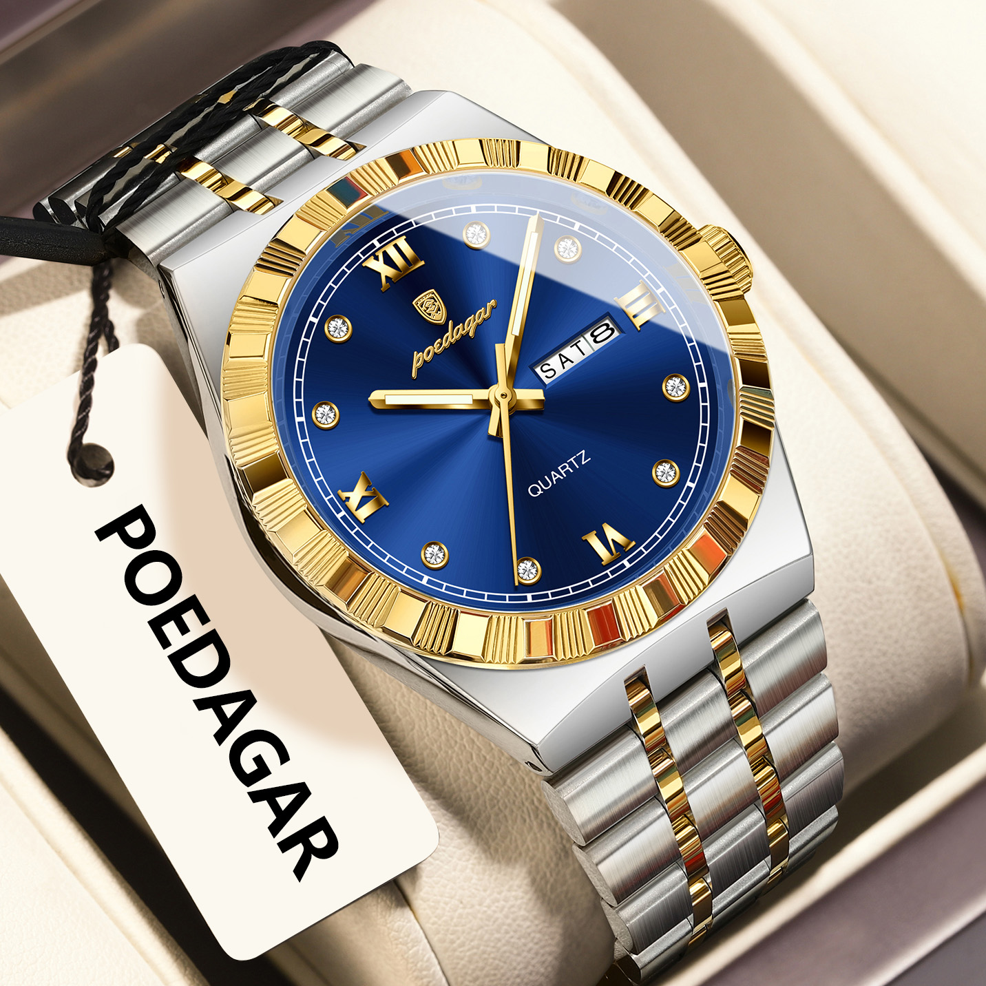 Luxury Watch Cartier - POEDAGAR Luxury Man Watch Week Date