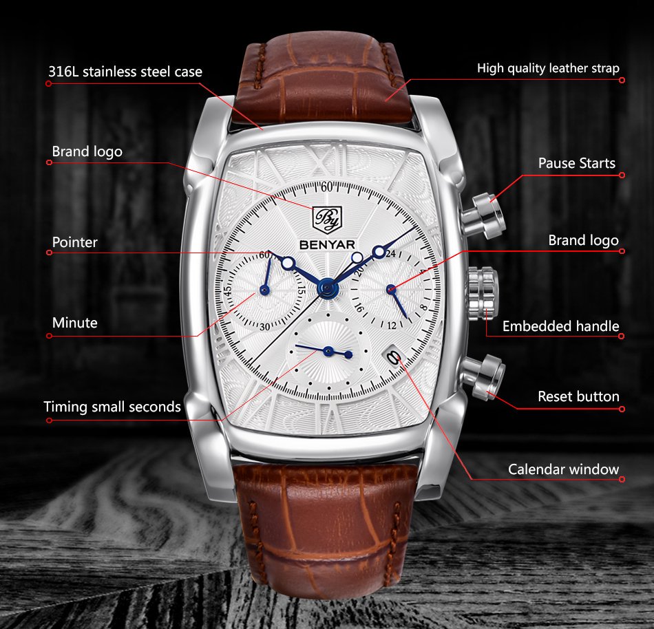 Relogio Masculino Mens Watches - Luxury Watch German 리뷰 및 가격