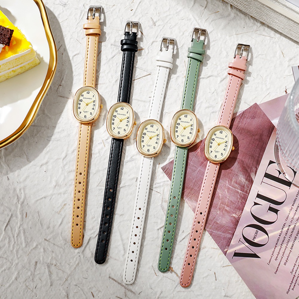 Luxury Oval Dial Women Watches - Luxury Watch With Leather Strap 리뷰 및 가격