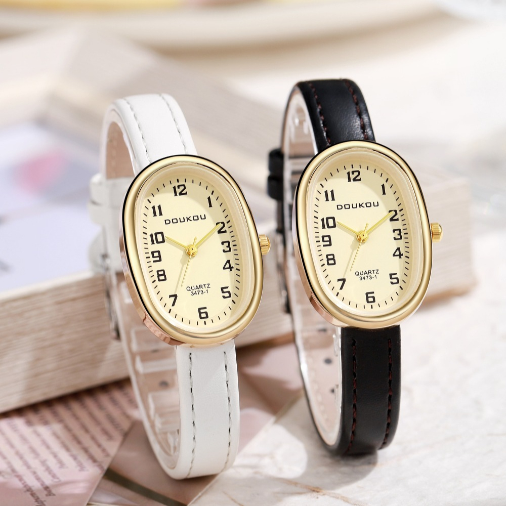 Luxury Oval Dial Women Watches - Luxury Watch With Leather Strap 리뷰 및 가격