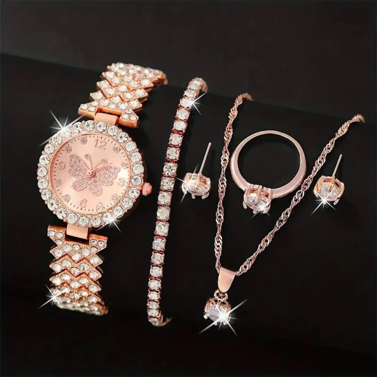 6PCS/Set Luxury Rhinestone But - Luxury Watch Safe 리뷰 및 가격