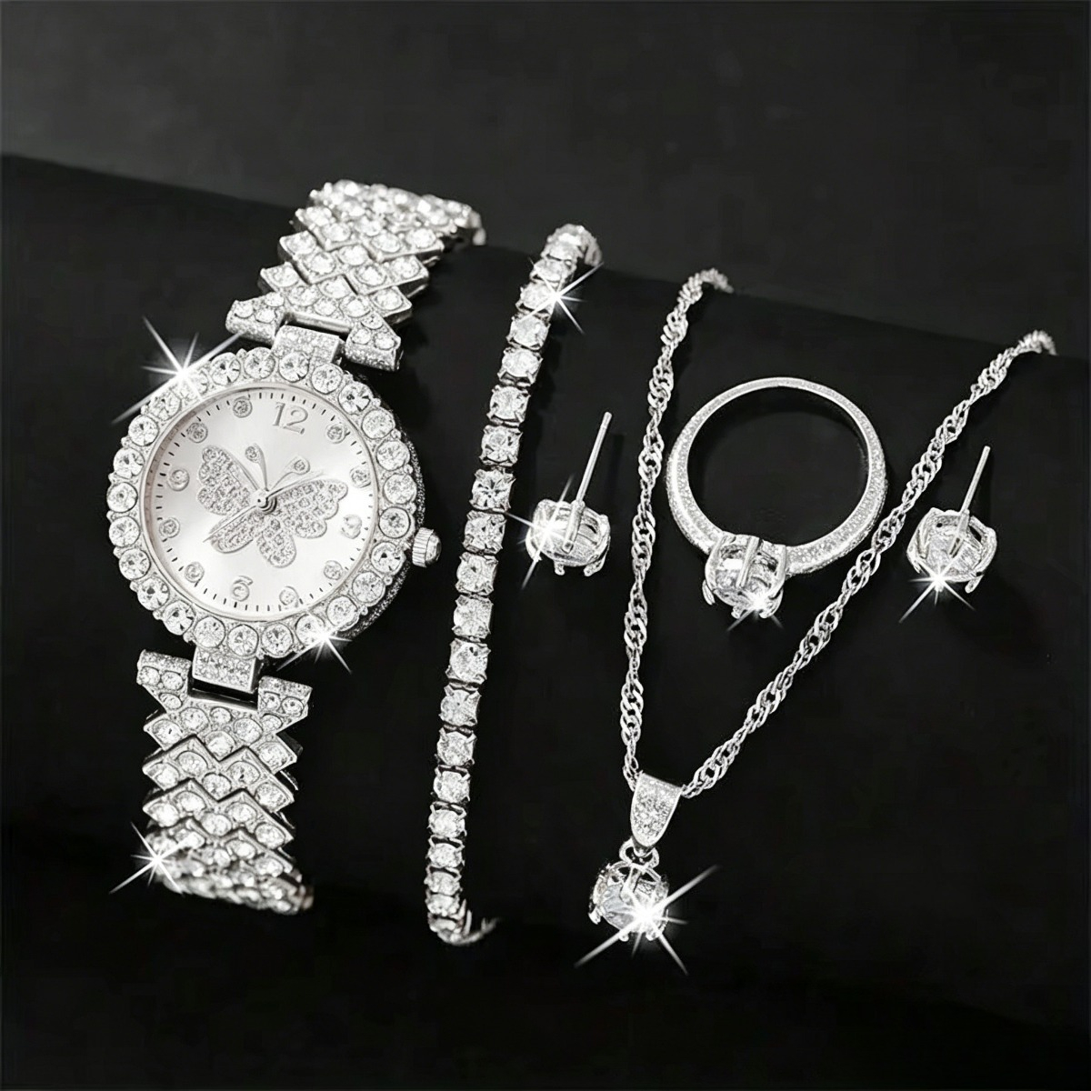 6PCS/Set Luxury Rhinestone But - Luxury Watch Safe 리뷰 및 가격