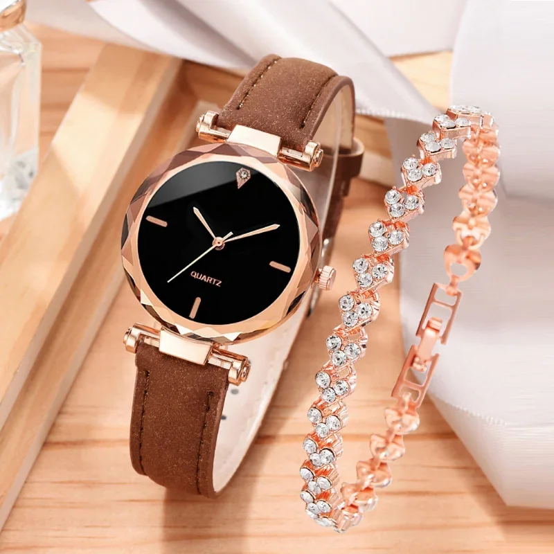 2pcs Luxury Fashion Women Watc - Luxury Watch Deals 리뷰 및 가격