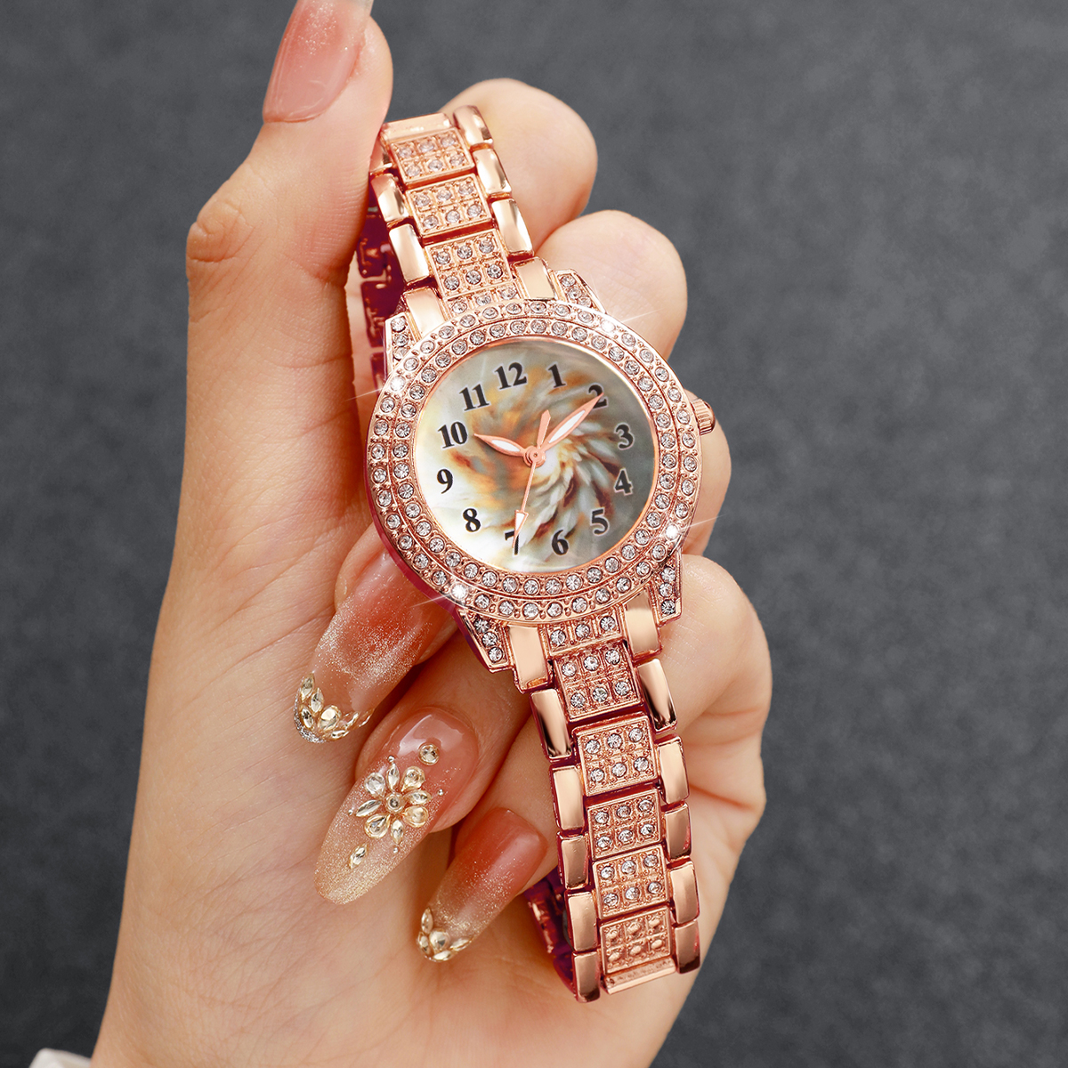 6PCS Luxury Rhinestone Women Q - Luxury Watch Display Case 리뷰 및 가격