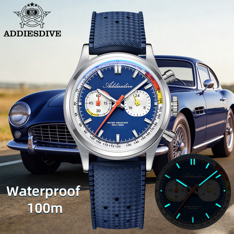 ADDIESDIVE Men Quartz Chronogr - Luxury Watch With Rubber Strap 리뷰 및 가격