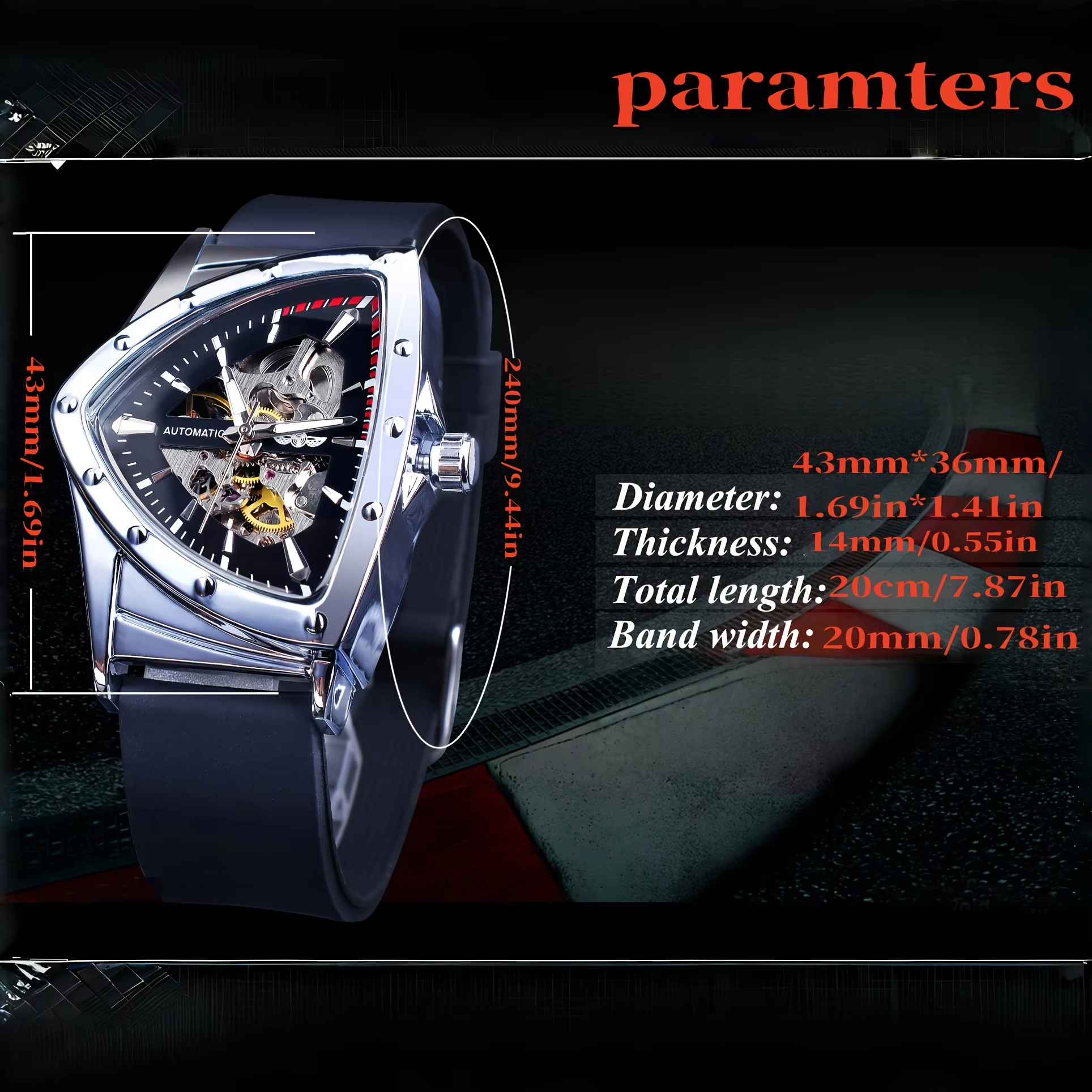 WINNER Men's Luxury Military M - Luxury Watch With Rubber Strap 리뷰 및 가격
