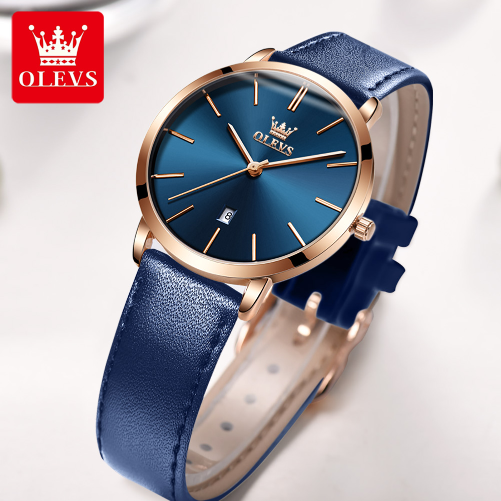 OLEVS Fashion Ultra Thin Women - Luxury Watch With Leather Strap 리뷰 및 가격