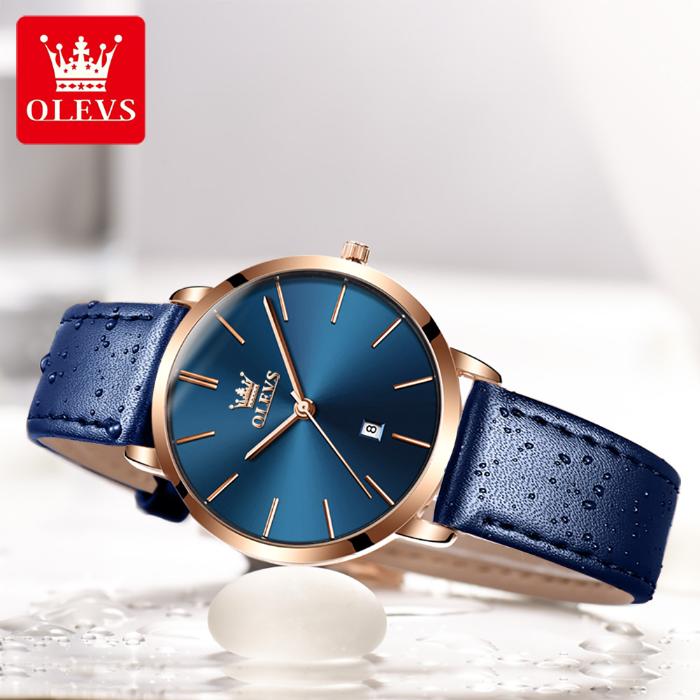 OLEVS Fashion Ultra Thin Women - Luxury Watch With Leather Strap 리뷰 및 가격
