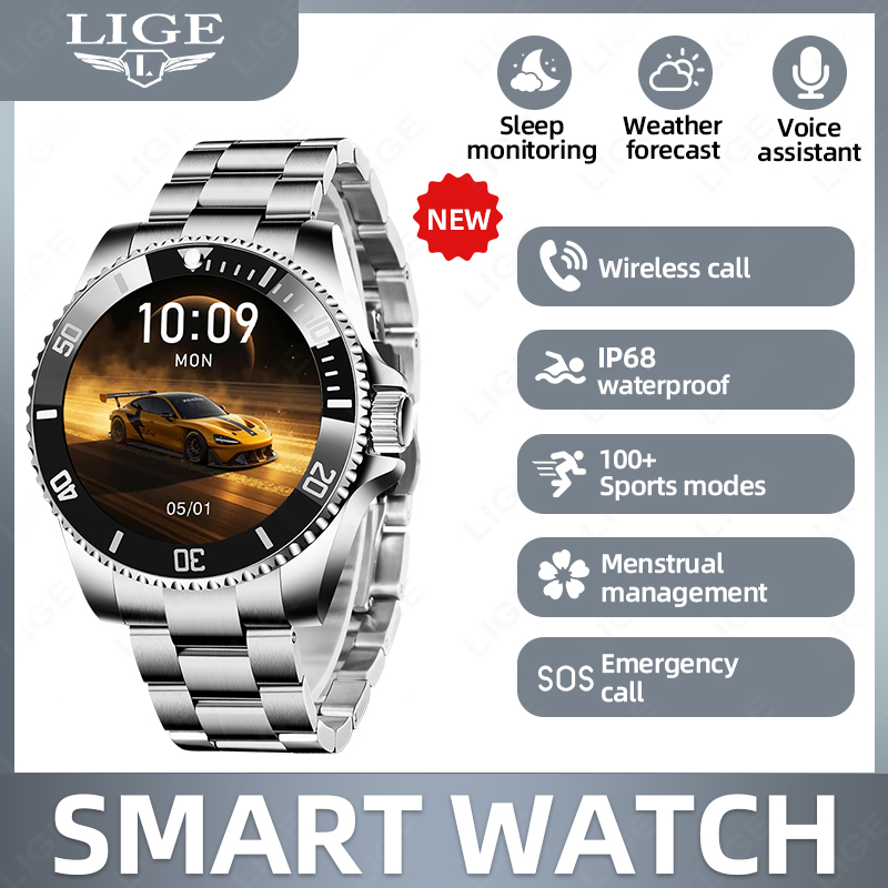 LIGE Business Smart Watch Men  - Luxury Watch Hd 리뷰 및 가격