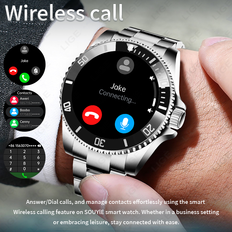 LIGE Business Smart Watch Men  - Luxury Watch Hd 리뷰 및 가격
