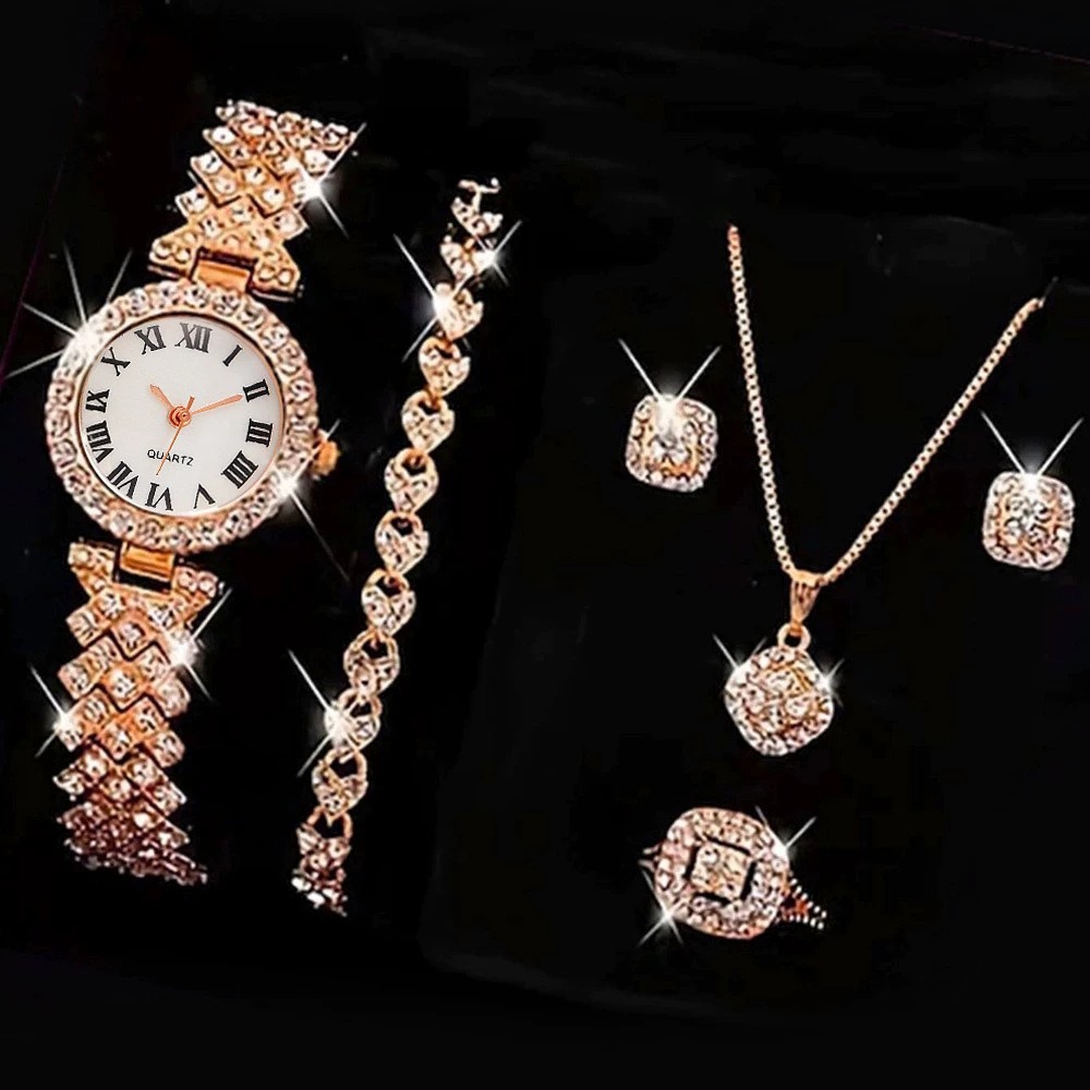 6PCS/Set Luxury Rhinestone Wom - Luxury Watch Safe 리뷰 및 가격