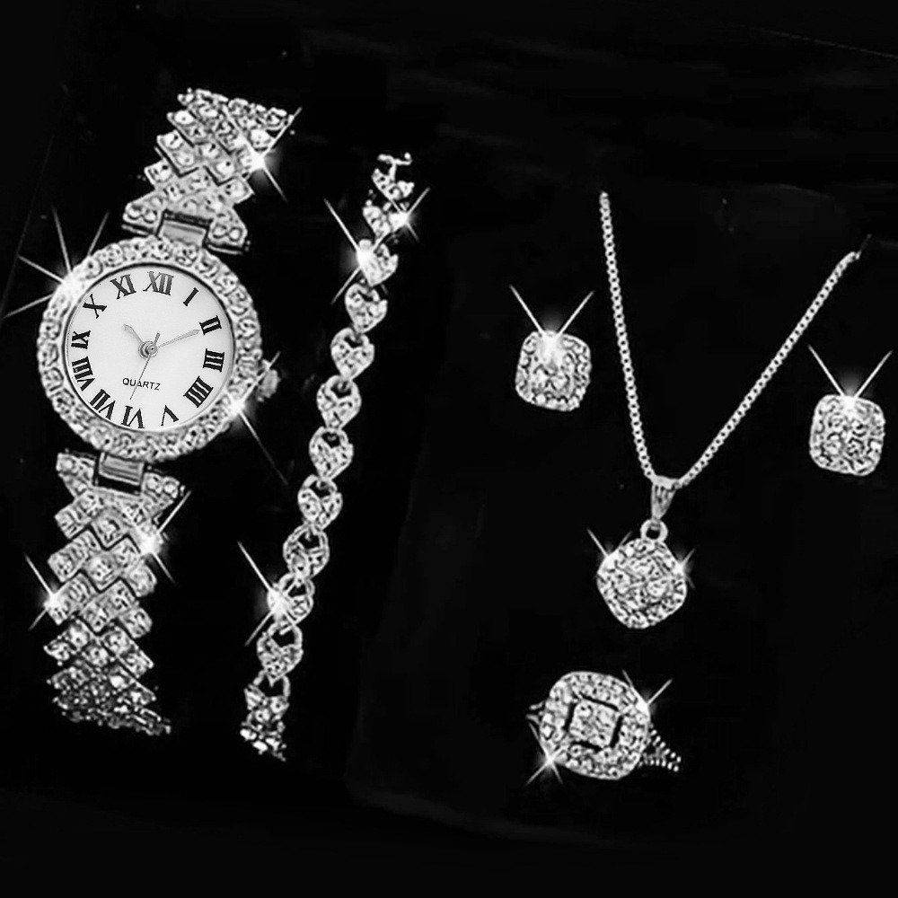 6PCS/Set Luxury Rhinestone Wom - Luxury Watch Safe 리뷰 및 가격