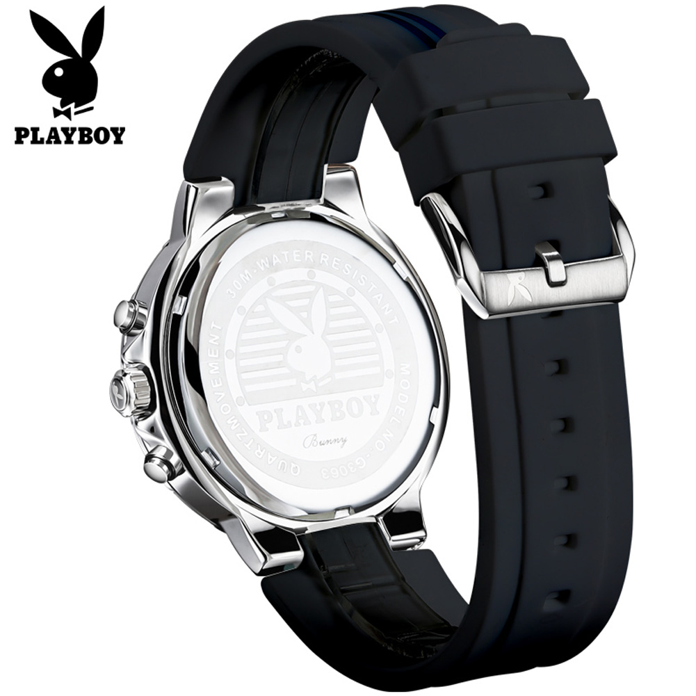 PLAYBOY 3063 Brand original au - Luxury Watch With Rubber Strap 리뷰 및 가격