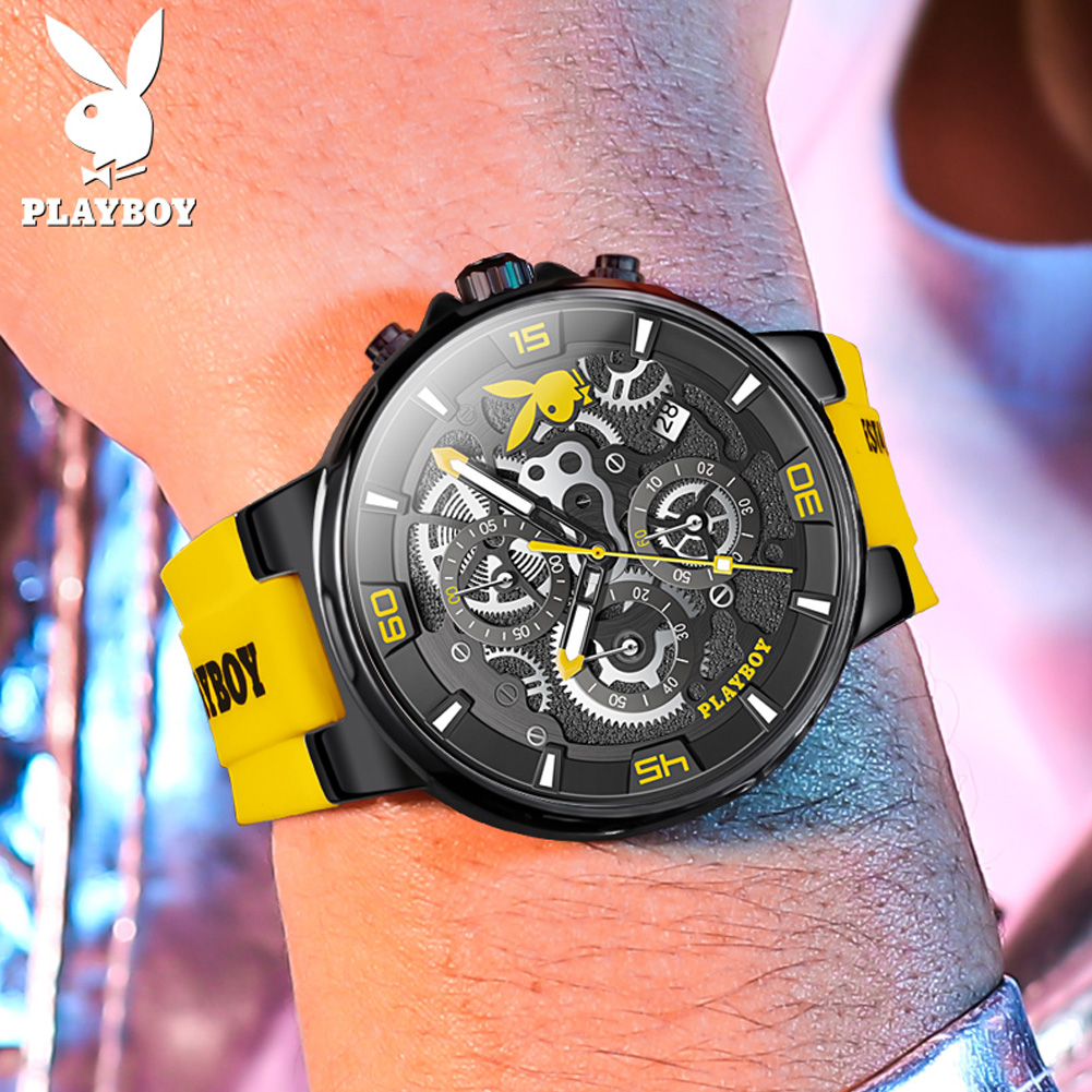PLAYBOY 3063 Brand original au - Luxury Watch With Rubber Strap 리뷰 및 가격