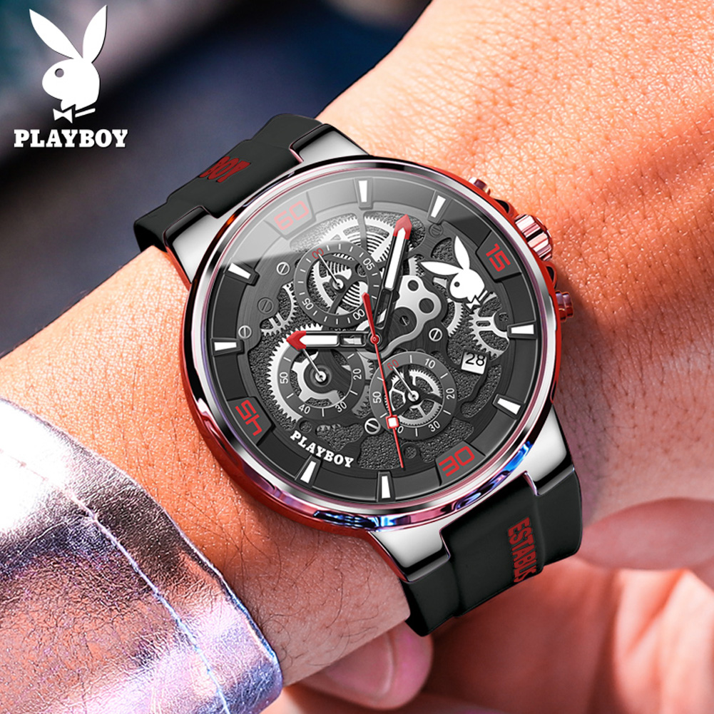 PLAYBOY 3063 Brand original au - Luxury Watch With Rubber Strap 리뷰 및 가격