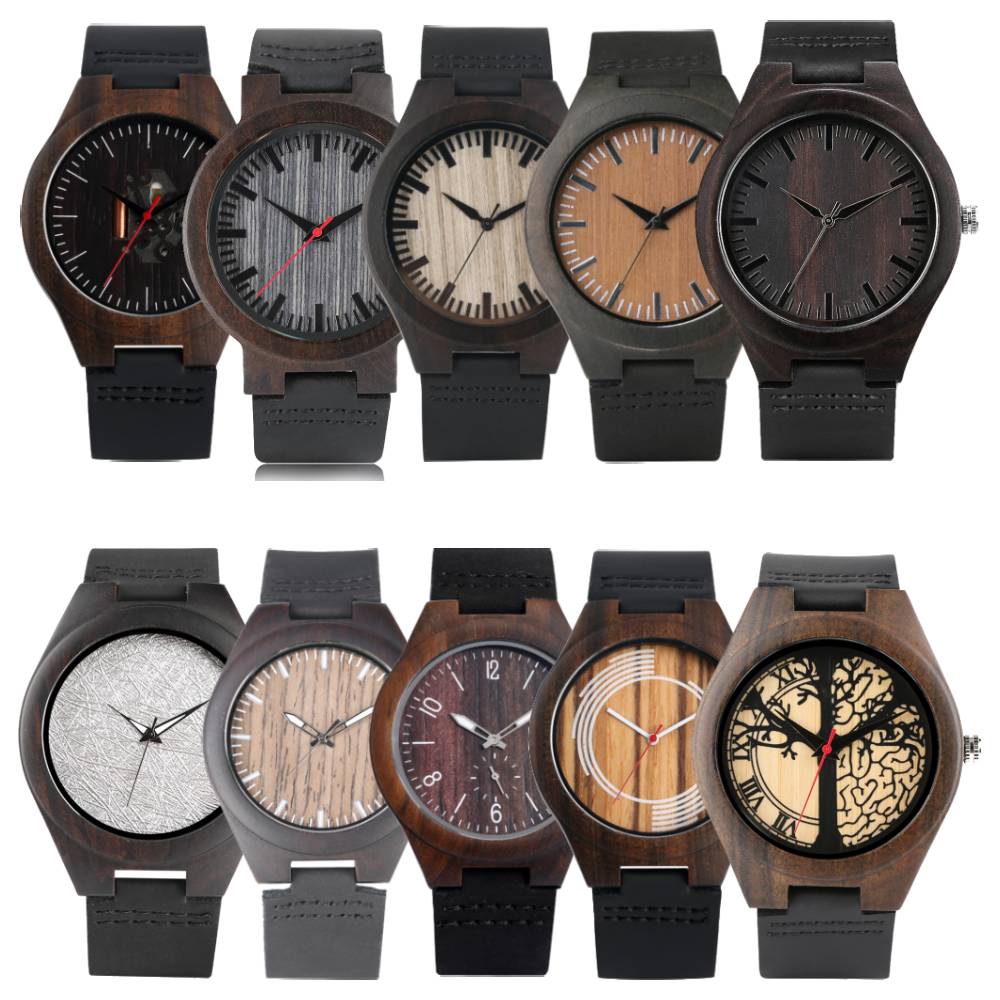 Retro Fashion Ebony Wood Watch - Luxury Watch Engraving 리뷰 및 가격