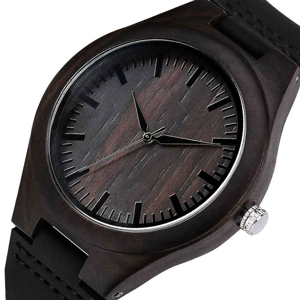 Retro Fashion Ebony Wood Watch - Luxury Watch Engraving 리뷰 및 가격
