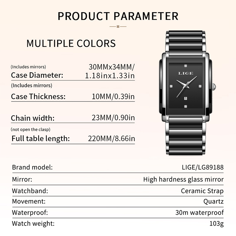 LIGE New Luxury Women Watches  - Luxury Watch Safe 리뷰 및 가격
