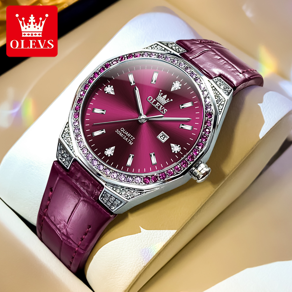 OLEVS Original Women's Watches - Luxury Watch With Leather Strap 리뷰 및 가격