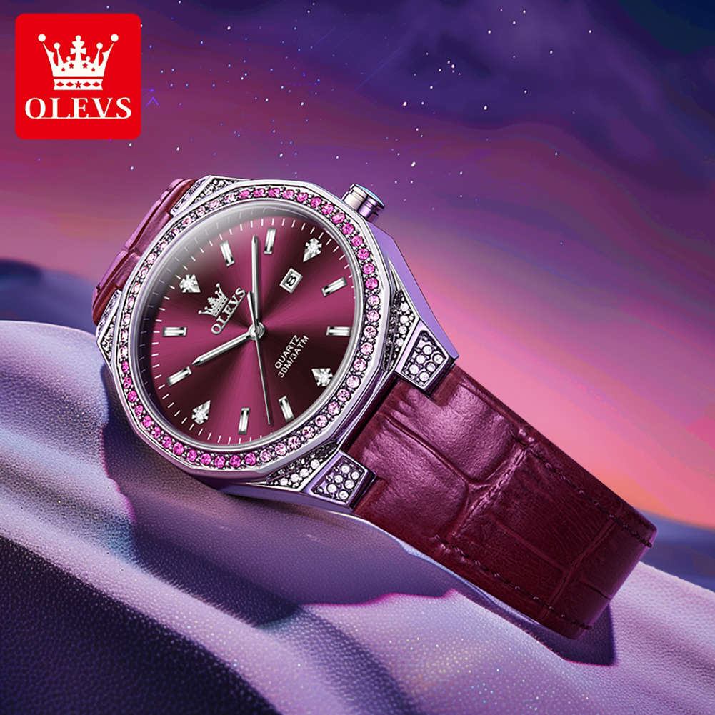 OLEVS Original Women's Watches - Luxury Watch With Leather Strap 리뷰 및 가격