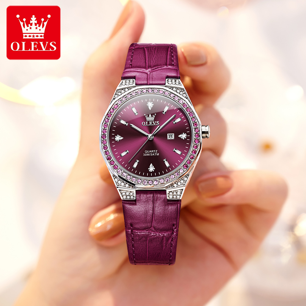 OLEVS Original Women's Watches - Luxury Watch With Leather Strap 리뷰 및 가격