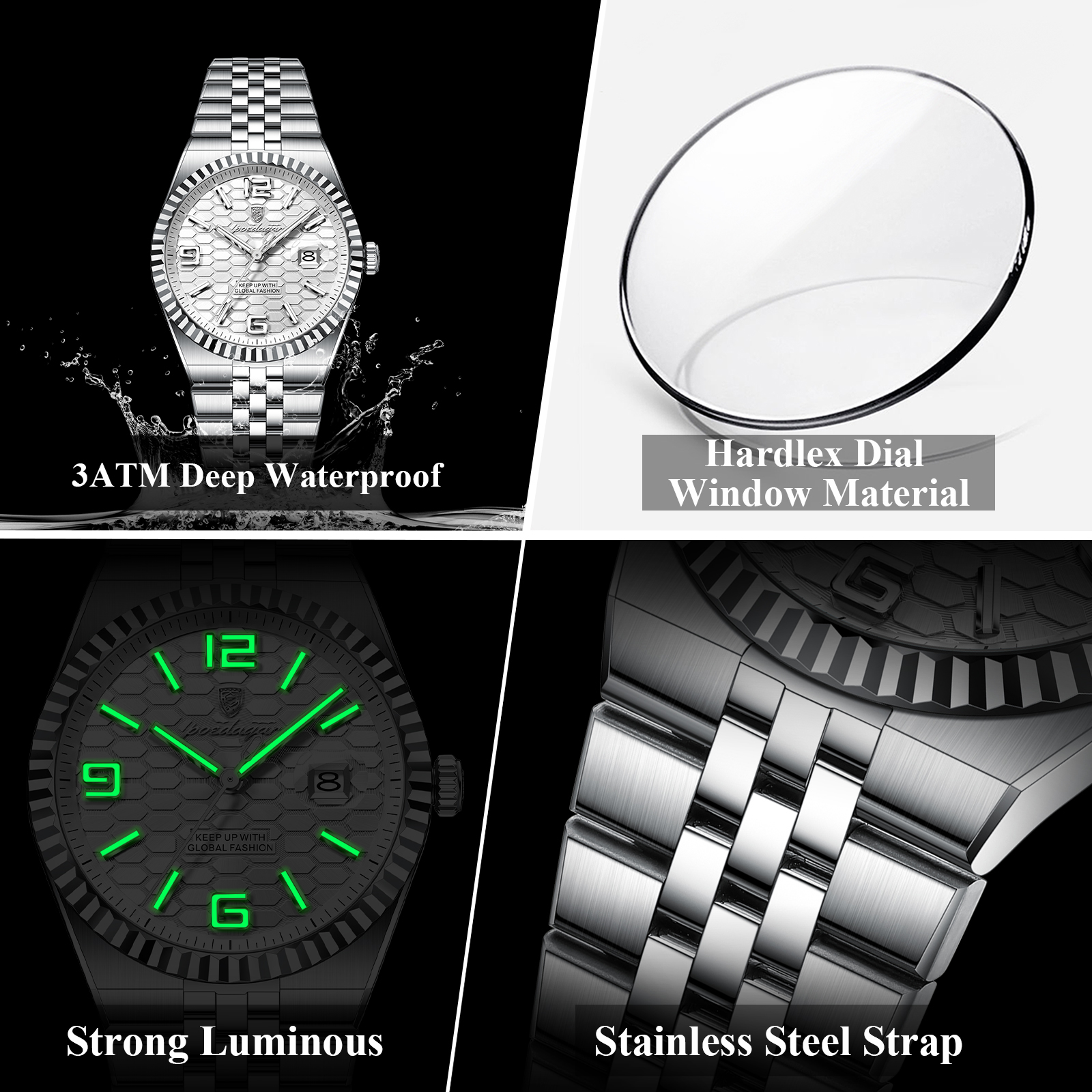 POEDAGAR Casual Top Men Clock  - Luxury Watch Price 리뷰 및 가격