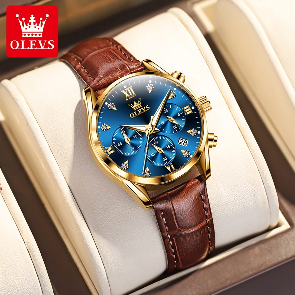 OLEVS 5523 Original Brand Wome - Luxury Watch With Leather Strap 리뷰 및 가격