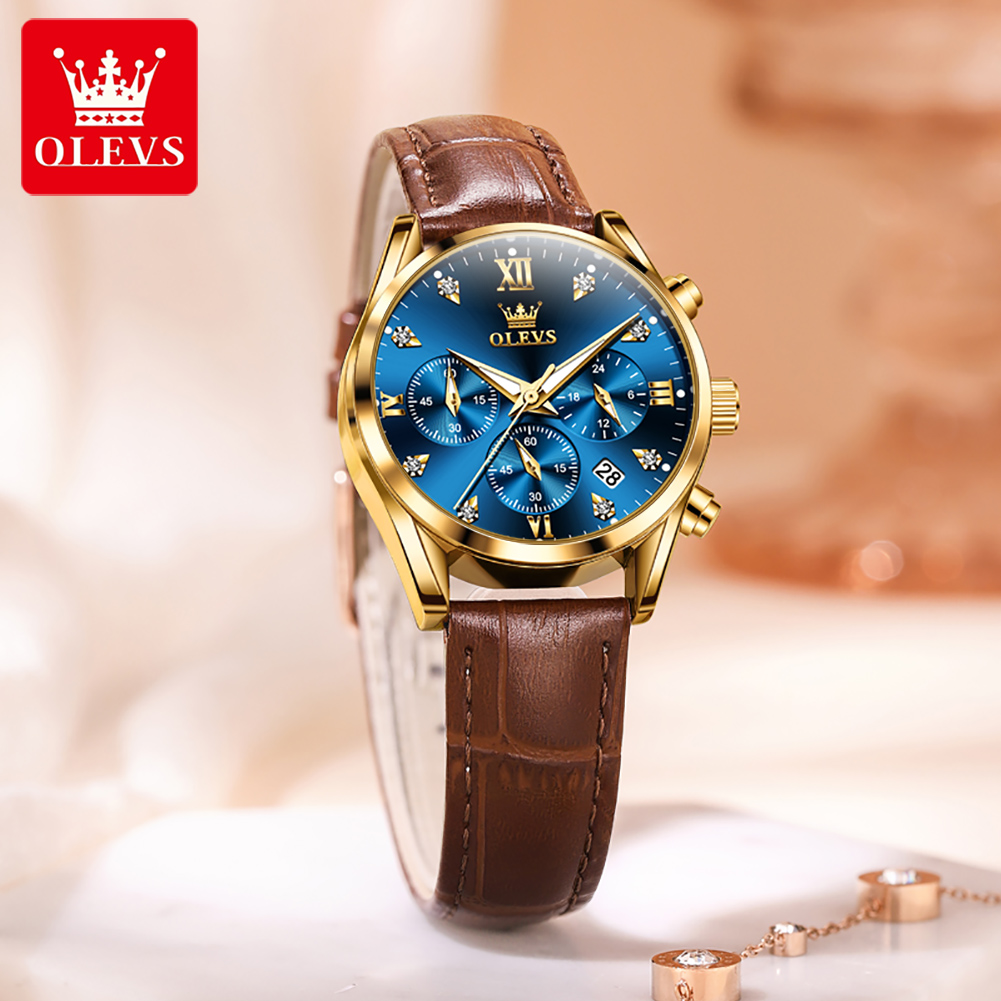 OLEVS 5523 Original Brand Wome - Luxury Watch With Leather Strap 리뷰 및 가격