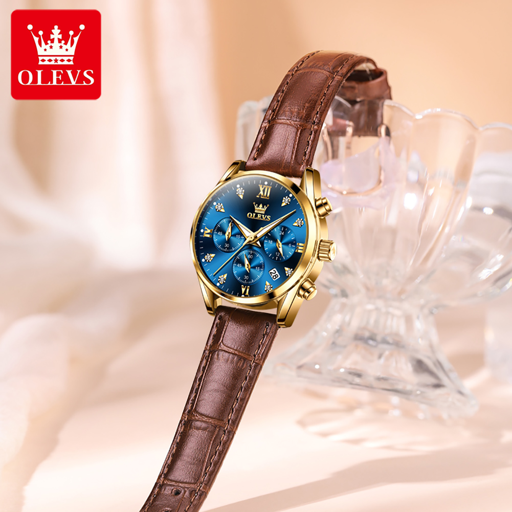 OLEVS 5523 Original Brand Wome - Luxury Watch With Leather Strap 리뷰 및 가격