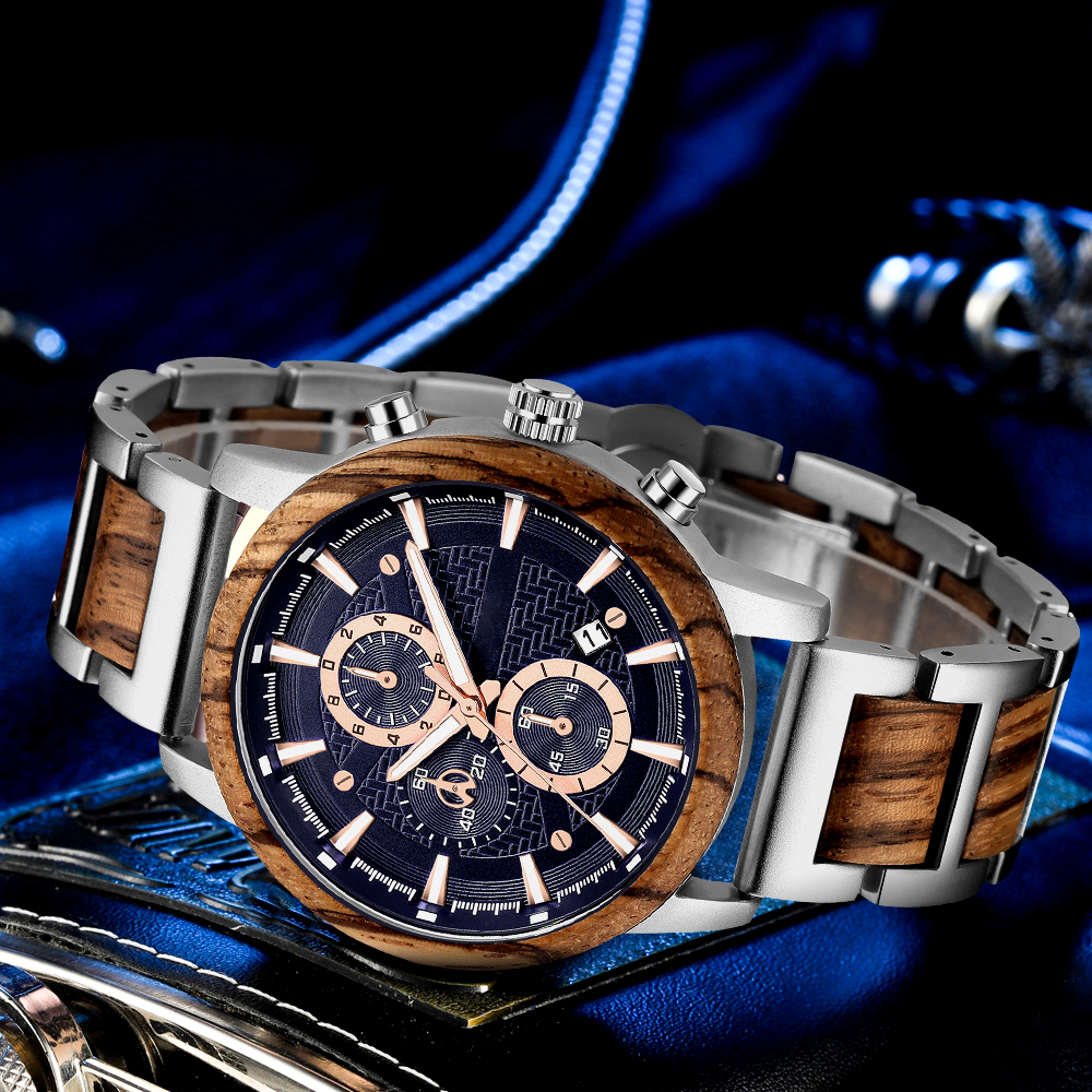 Alloy & Wood Combined Strap Wa - Luxury Watch Engraving 리뷰 및 가격