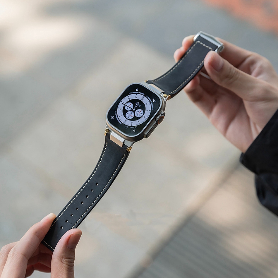 Man Leather Band for Apple Wat - Luxury Watch German 리뷰 및 가격