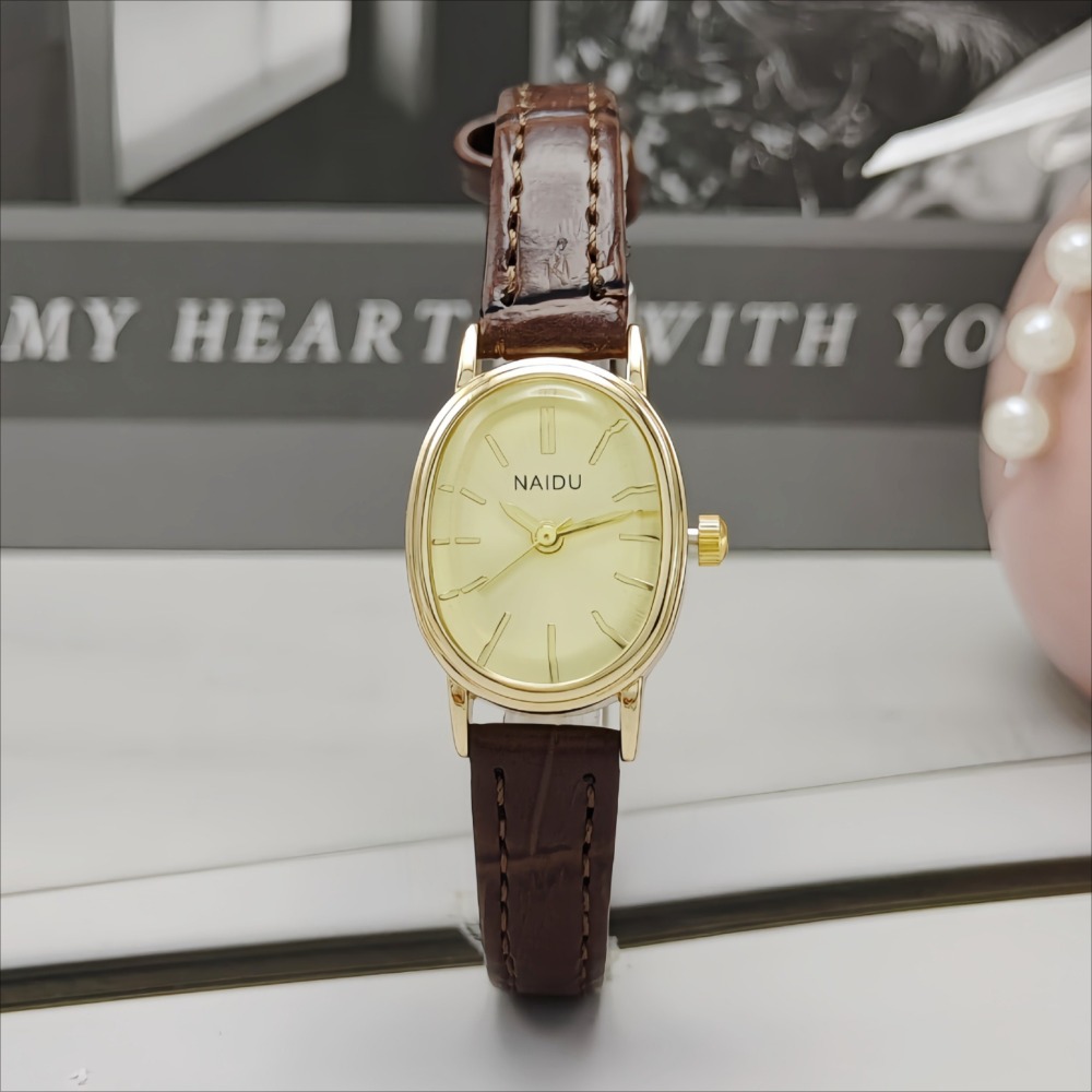 Fashion Brand Women Oval Dial  - Luxury Watch With Leather Strap 리뷰 및 가격