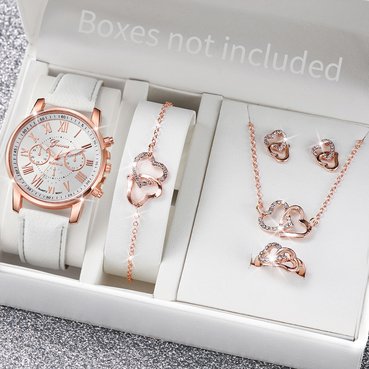 5/6PCS Luxury Women Watches Je - Luxury Watch Leather Strap 리뷰 및 가격