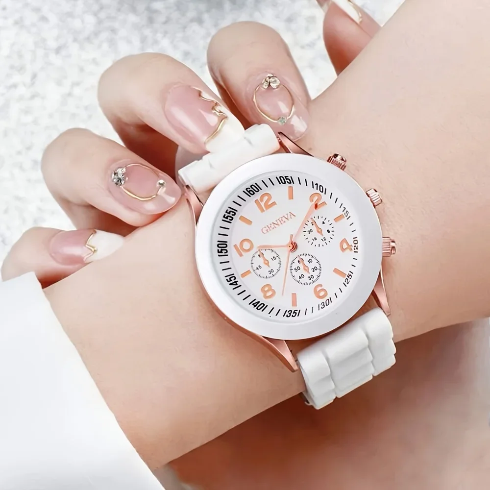 2Pcs Luxury Women's Watch Set  - Luxury Watch With Rubber Strap 리뷰 및 가격