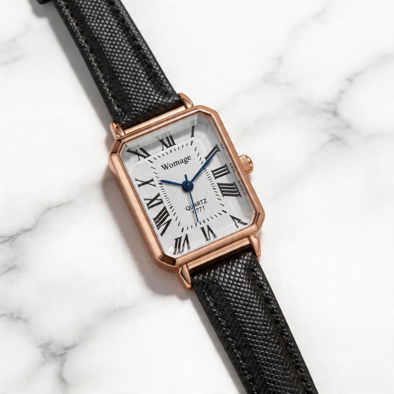 Fashion Rectangle Quartz Watch - Luxury Watch With Leather Strap 리뷰 및 가격