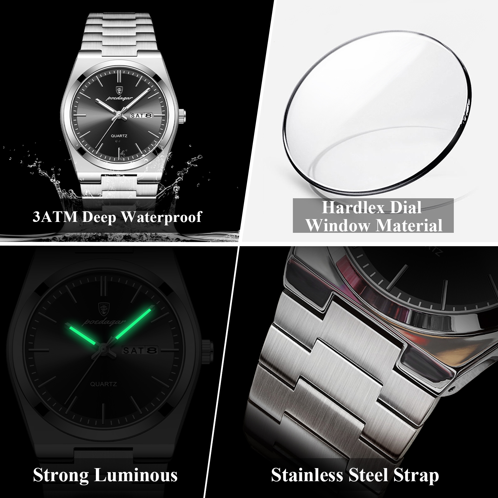 POEDAGAR Luxury Men's Quartz W - Luxury Watch Cartier 리뷰 및 가격