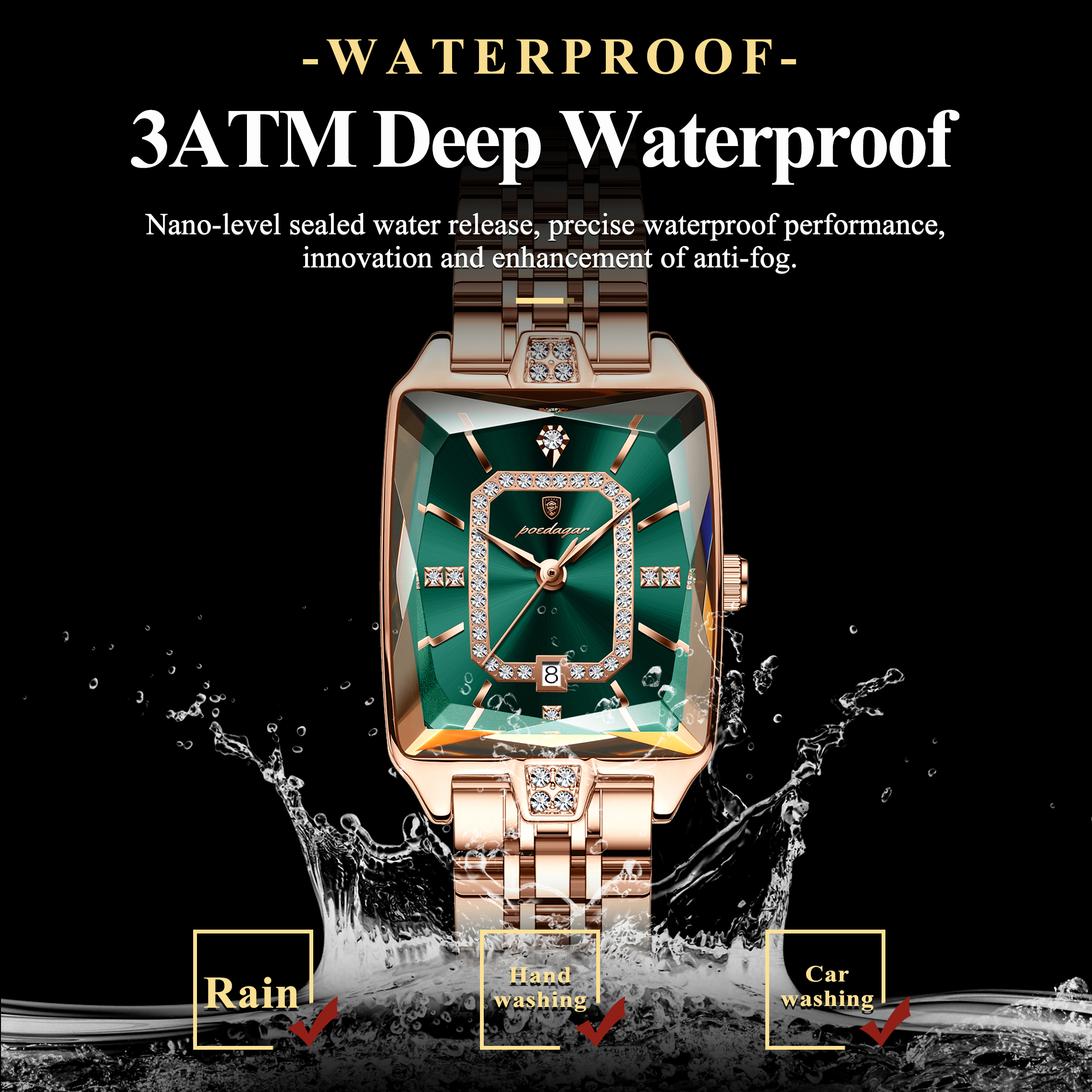 POEDAGAR Luxury Woman Watch Wa - Luxury Watch Engraving 리뷰 및 가격