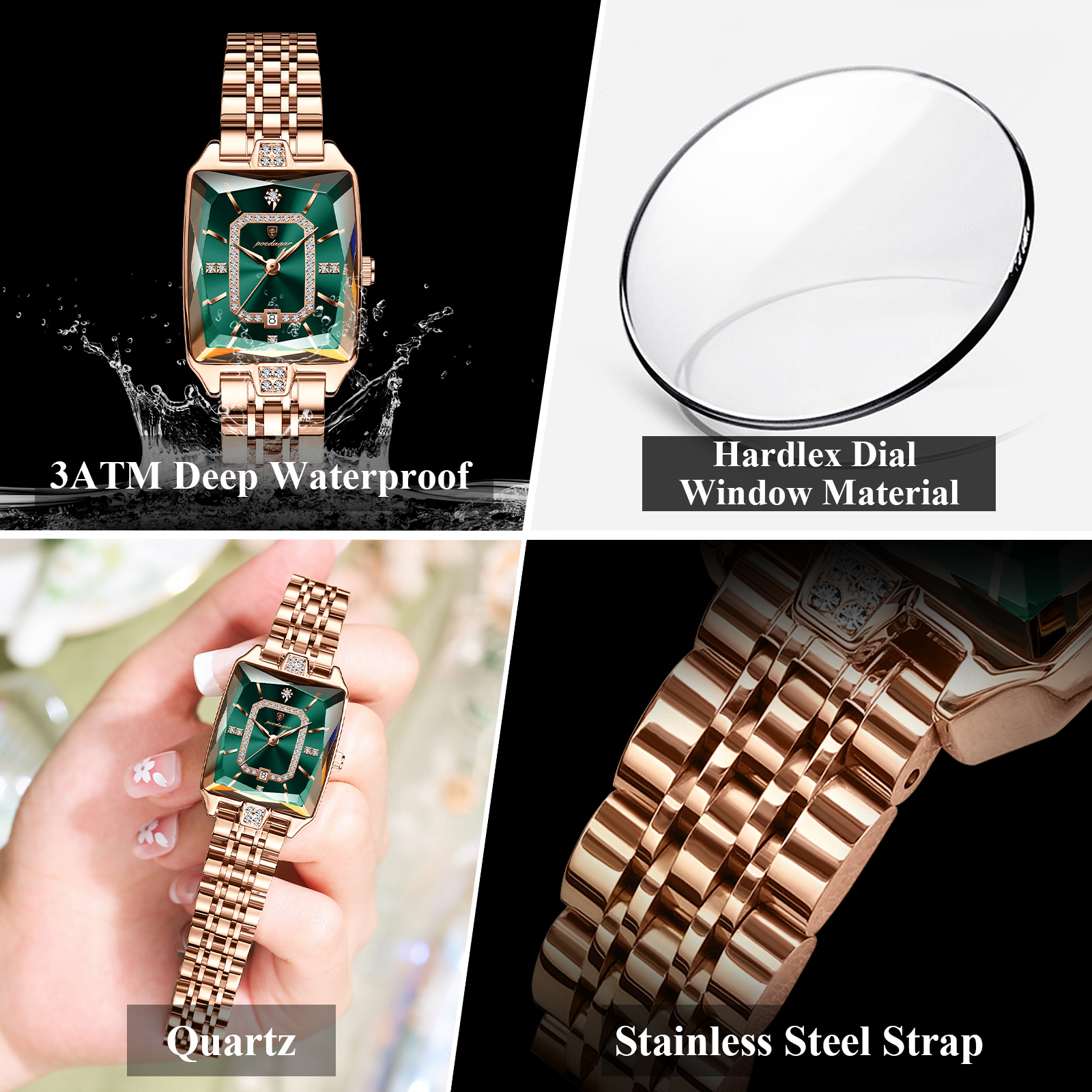 POEDAGAR Luxury Woman Watch Wa - Luxury Watch Engraving 리뷰 및 가격