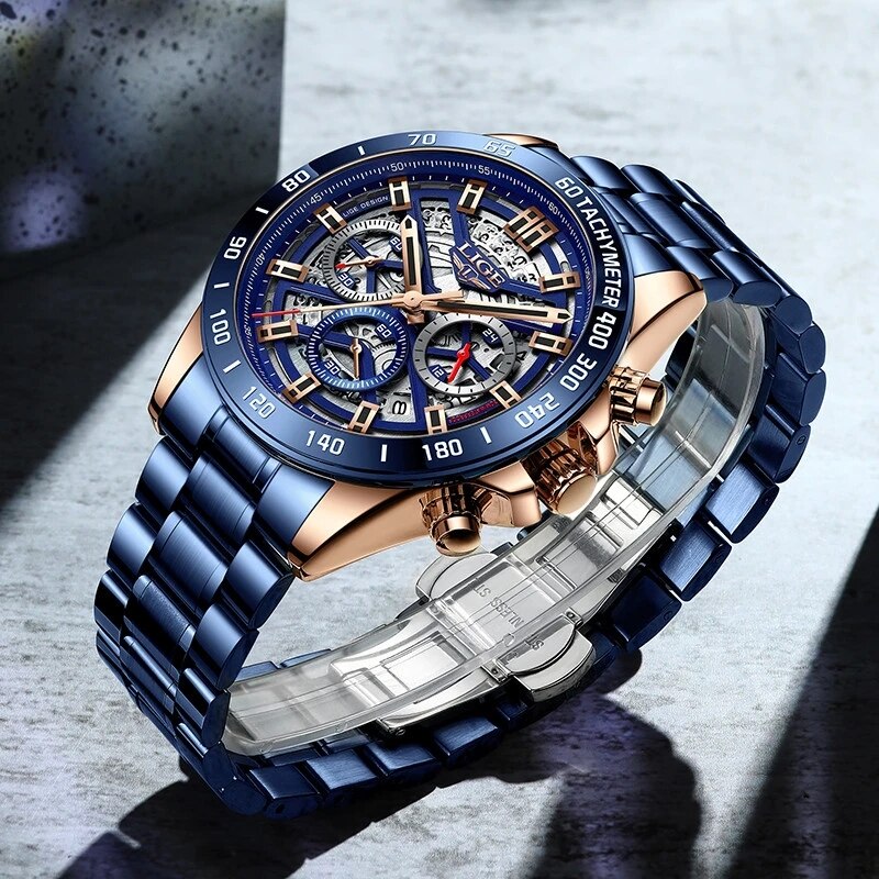 LIGE 2024 New Men Watch Top Br - Luxury Watch Low Price 리뷰 및 가격