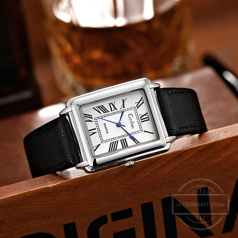 New Fashion Designer Rectangle - Luxury Watch With Leather Strap 리뷰 및 가격