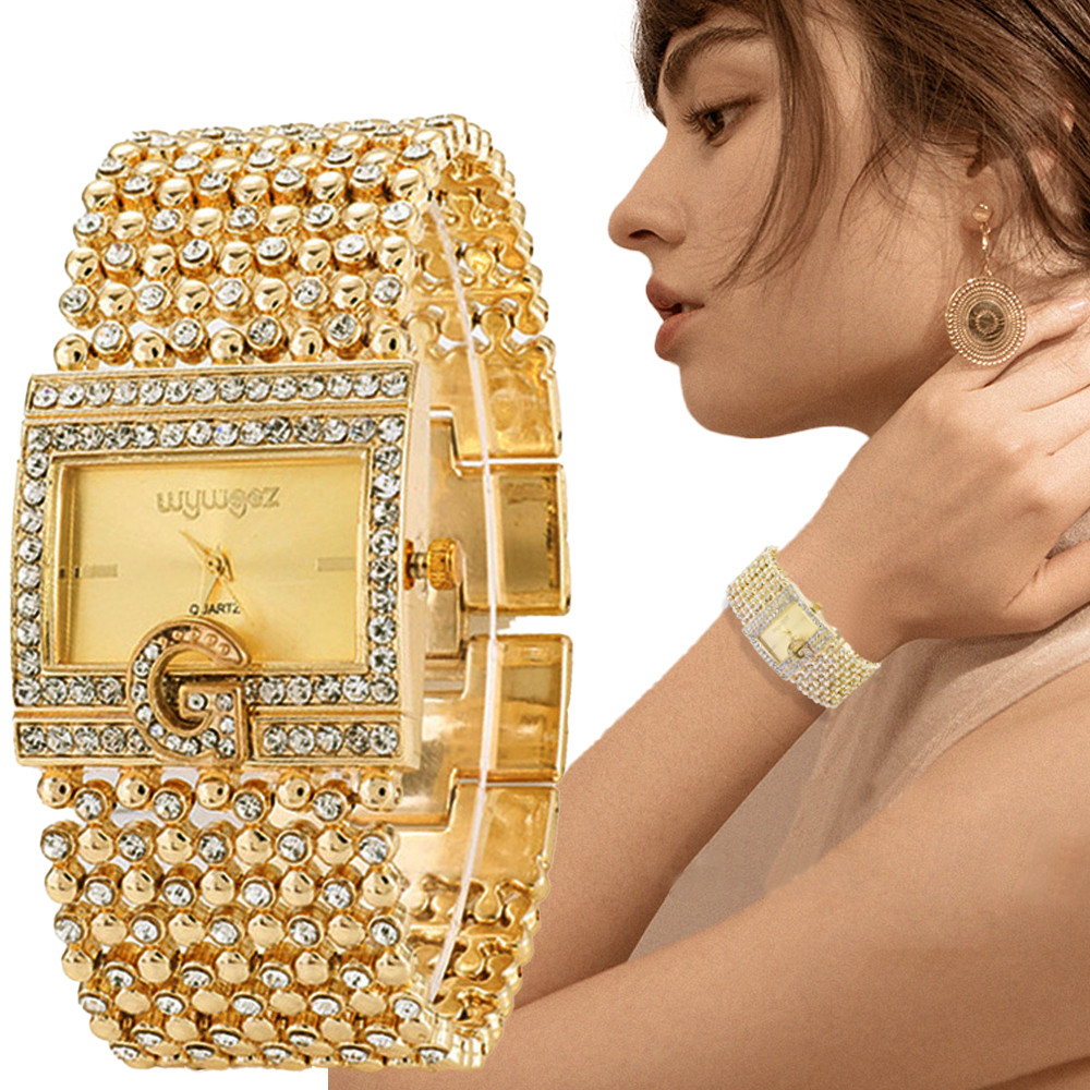Simple Square Gold Watches Wom - Luxury Watch Engraving 리뷰 및 가격